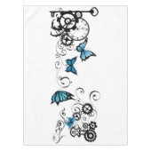 Nappe Papillons bleus tribaux Steampunk (Devant)