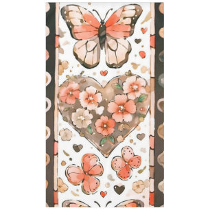 Nappe Papillons, Coeurs et Fleurs