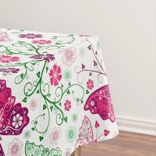 Nappe Papillons Colorés Et Fleurs Motif (In Situ)