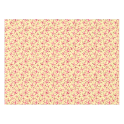 Nappe papillons en dentelle pourpre sur pois jaune (Devant (Horizontal))