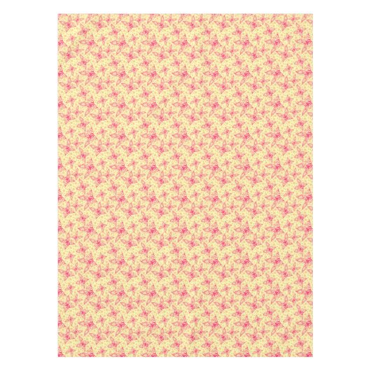Nappe papillons en dentelle pourpre sur pois jaune (Devant)