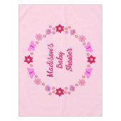 Nappe Papillons et Fleurs Rose Bébé Fille Shower de Bébé (Devant)