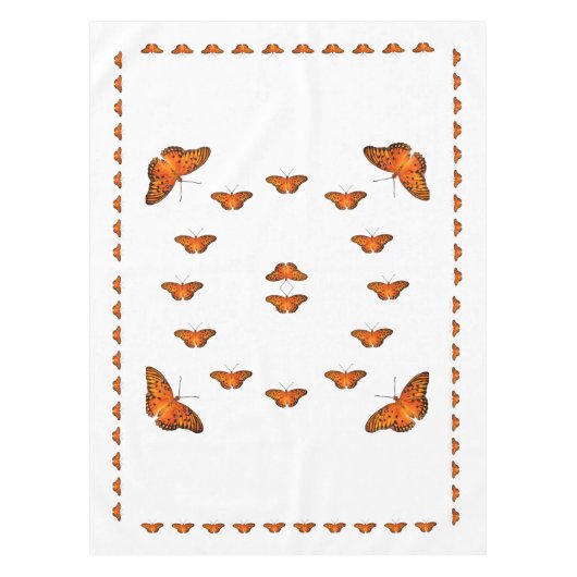 Nappe Papillons sur blanc (Devant)