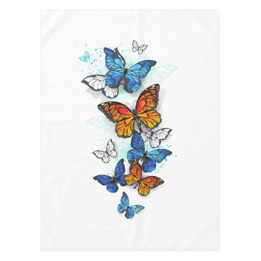 Nappe Papillons volants Morpho et Monarch (Devant)