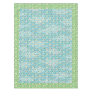 Nappe Pâque Bleu et Étoile Verte de David