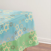 Nappe Pâque Bleu et Étoile Verte de David (In Situ)