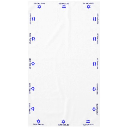 Nappe Pâque Hébraïque Joyeuse Étoile de David (XL) (Devant)