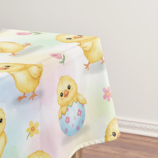 Nappe Pâques à l'aquarelle de poussin de bébé mignon (In Situ)