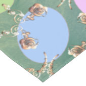 Nappe Pâques Gris pâle Pastel Oeufs et Roses (Angle)