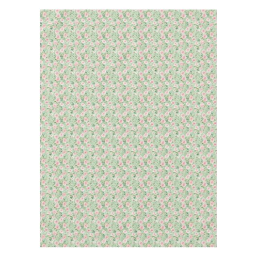 Nappe Pâques Pastel Rose & Flore Verte (Devant)