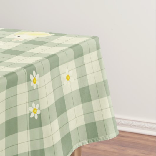 Nappe Pâques Rabbit Poulet Vert Plaid Motif (In Situ)