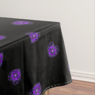 Nappe Parapluie violet & coeurs .7