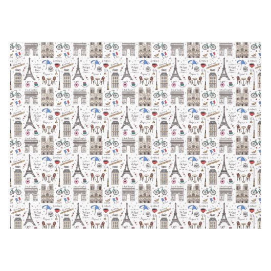 Nappe Paris Doodles (Devant (Horizontal))