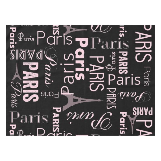 Nappe Paris rose et noir (Devant (Horizontal))