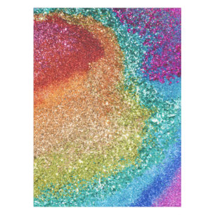Nappe Parties scintillant arc-en-ciel éclatante