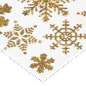 Nappe Parties scintillant d'or Snowflakes Motif de Noël (Angle)