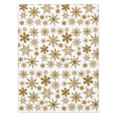 Nappe Parties scintillant d'or Snowflakes Motif de Noël (Devant)