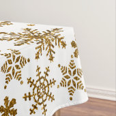 Nappe Parties scintillant d'or Snowflakes Motif de Noël (In Situ)