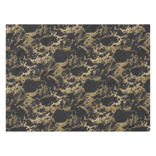 Nappe Parties scintillant dorée moderne Marbre noir (Devant (Horizontal))