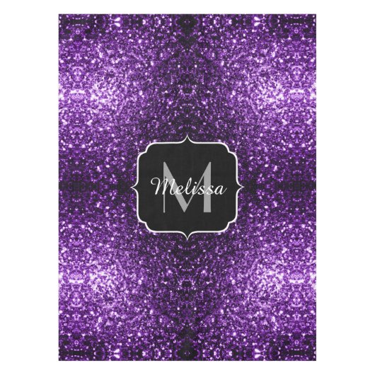 Nappe Parties scintillant foncé violet faux brillant sci (Devant)