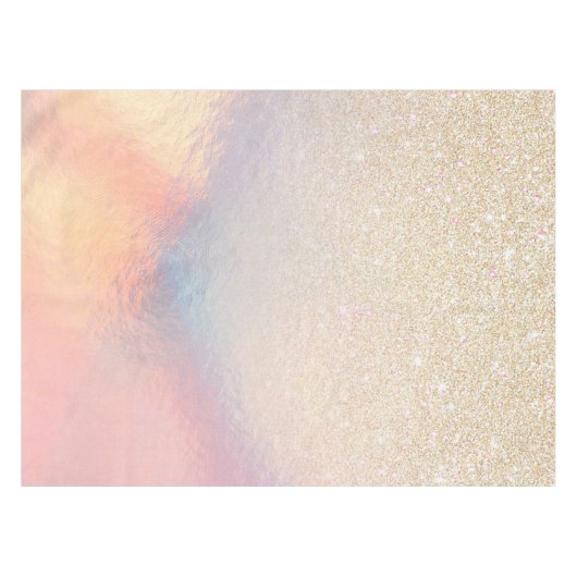 Nappe Parties scintillant Or Chic Iridescente Holographi (Devant (Horizontal))
