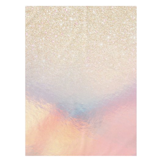 Nappe Parties scintillant Or Chic Iridescente Holographi (Devant)
