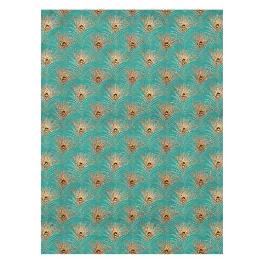 Nappe Parties scintillant Peacock Feathers Motif (Devant)