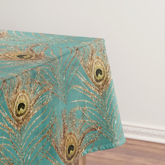 Nappe Parties scintillant Peacock Feathers Motif (In Situ)