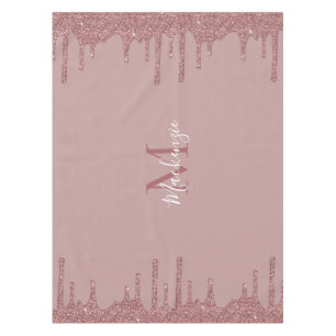 Nappe Parties scintillant Rose de luxe à goutte d'or Mon