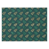 Nappe Parties scintillant verte et or sur Feuilles tropi (Devant (Horizontal))