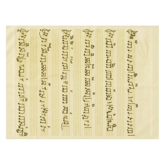 Nappe Partition manuscrite Notes de chansons Antique Ivo (Devant (Horizontal))