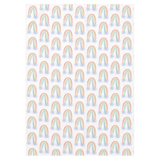 Nappe pastel aquarelle peinte arc-en-ciel enfants (Devant)
