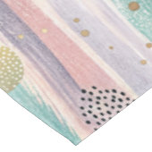 Nappe Pastel Brushstroke & Gold Géométrique Abstrait (Angle)