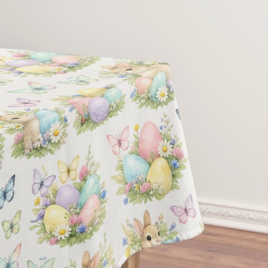 Nappe Pastel Easter Eggs & Bunnies Flowers & Butterflies (In Situ)