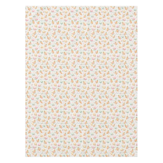 Nappe Pastel Easter Eggs & Carrots Watercolor Pattern (Devant)