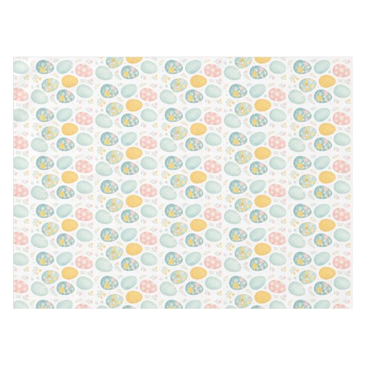 Nappe Pastel Easter Eggs Floral Pattern - Cute Spring  (Devant (Horizontal))