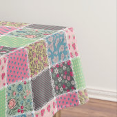 Nappe Pastel Floral Quilt Carré (In Situ)