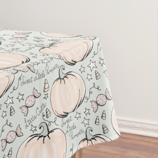 Nappe Pastel Green Little Citrouille Baby Halloween (In Situ)