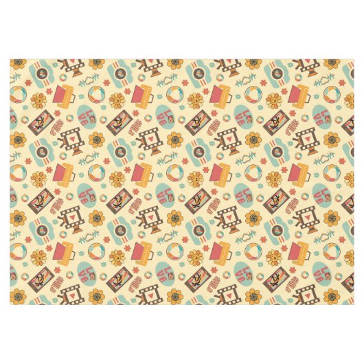 Nappe Pastel Groove Tablecloth 60s Style Dining Flair (Devant (Horizontal))