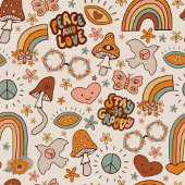 Nappe Pastel Groovy Accent Terracotta 60s