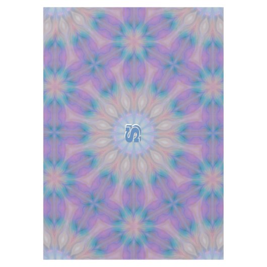 Nappe Pastel Mère de Perle Nom du Motif Monogramme | (Devant)