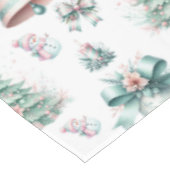 Nappe Pastel Mint et rose Noël Motif sans couture (Angle)