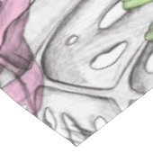 Nappe Pastel monstera feuille de palmier aquarelle tropi (Angle)