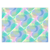 Nappe Pastel Pale Turquoise Cercles d'Art Abstrait (Devant (Horizontal))