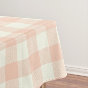 Nappe Pastel Peach En vichy Buffalo Check Plaid Motif  