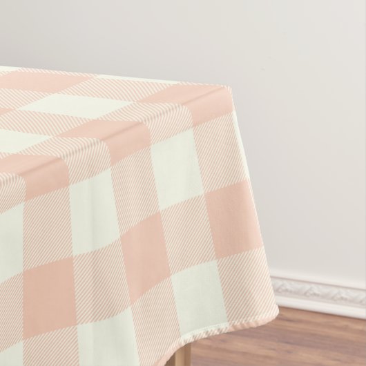 Nappe Pastel Peach En vichy Buffalo Check Plaid Motif   (In Situ)
