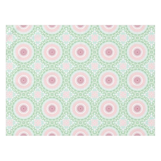 Nappe Pastel Pink et Green Mandala (Devant (Horizontal))