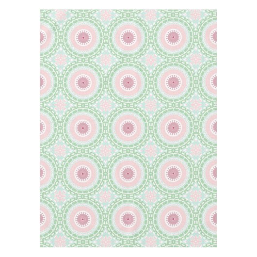Nappe Pastel Pink et Green Mandala (Devant)