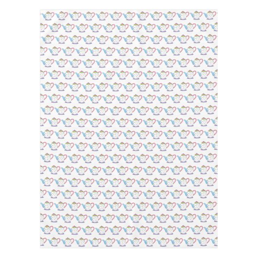 Nappe Pastel Polka Tea Pot Teapot Party Douche (Devant)