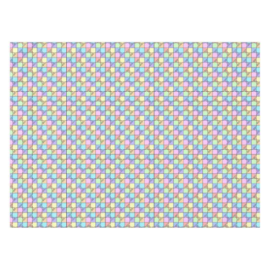 Nappe Pastel Rainbow Color Puzzle Motif géométrique (Devant (Horizontal))
